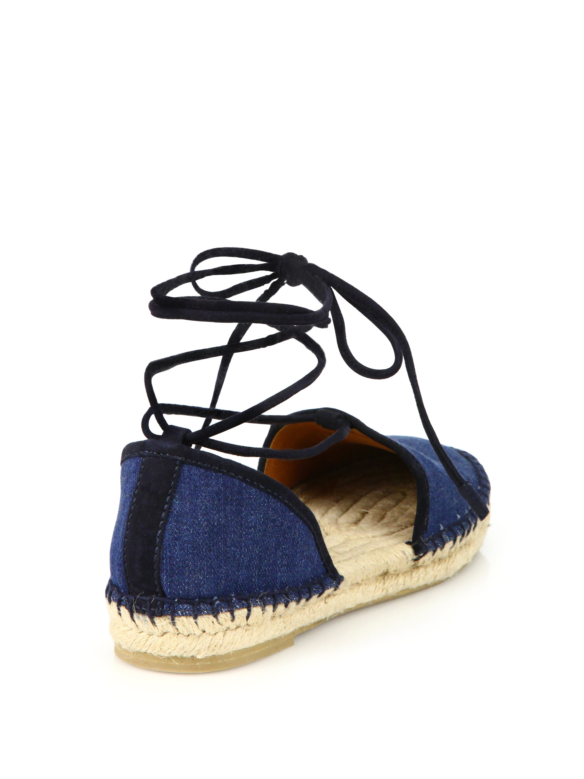 denim espadrille flats