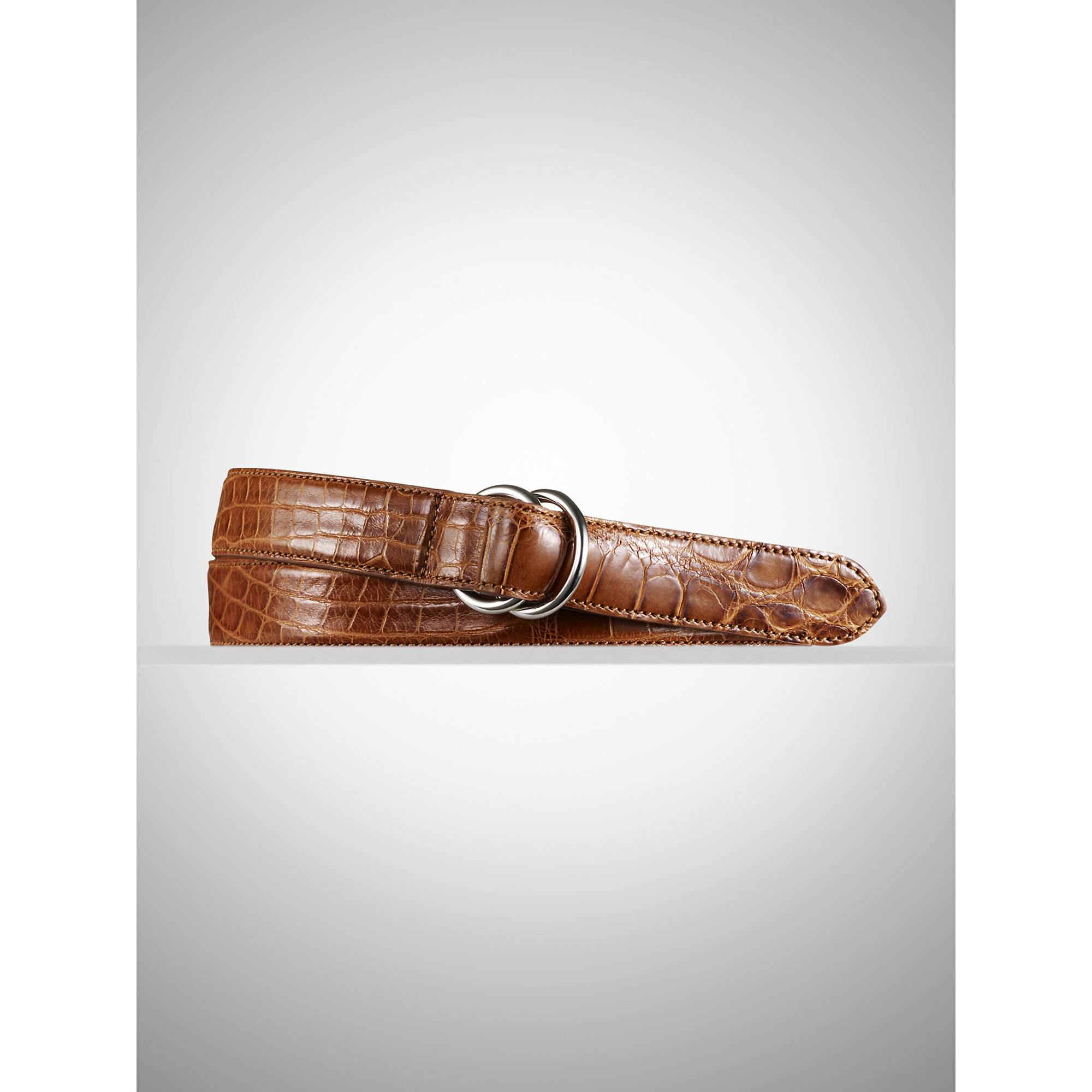 Ralph Lauren Alligator O Ring Belt In Honey Brown For Men Lyst Ralph Lauren Alligator O Ring Belt In Honey Brown For Men Lyst