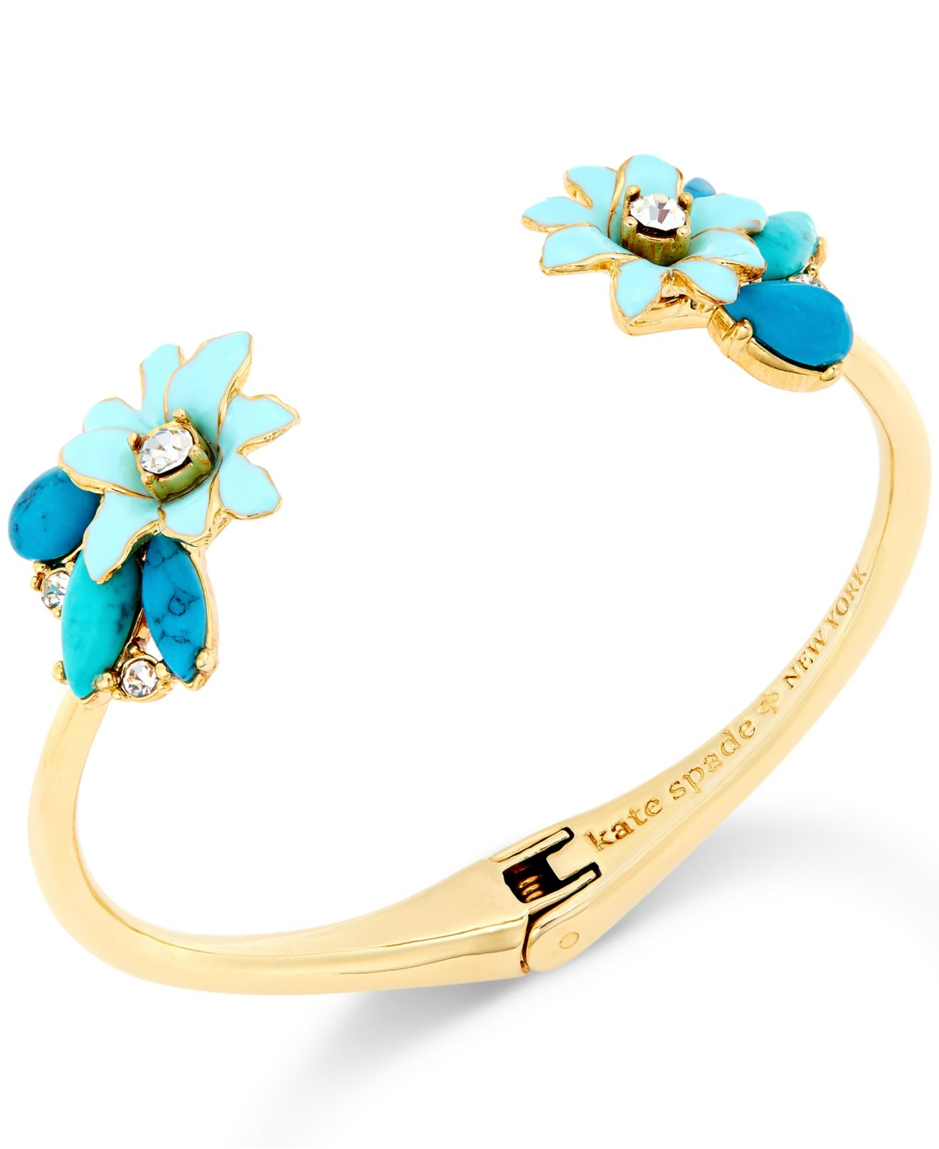 Lyst Kate Spade New York Goldtone Glossy Petals Cuff Bracelet in