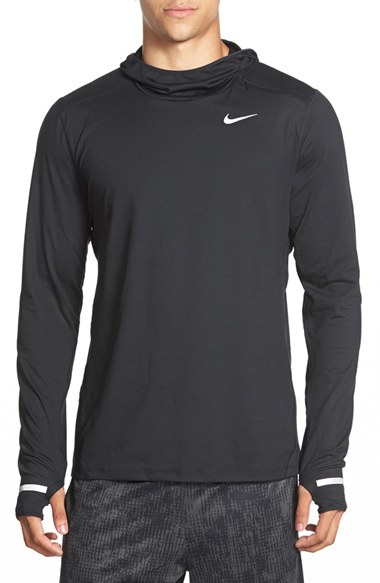 Nike 'element' Dri-fit Running Hoodie in Black for Men (BLACK/ REFLECTIVE SILVER) | Lyst
