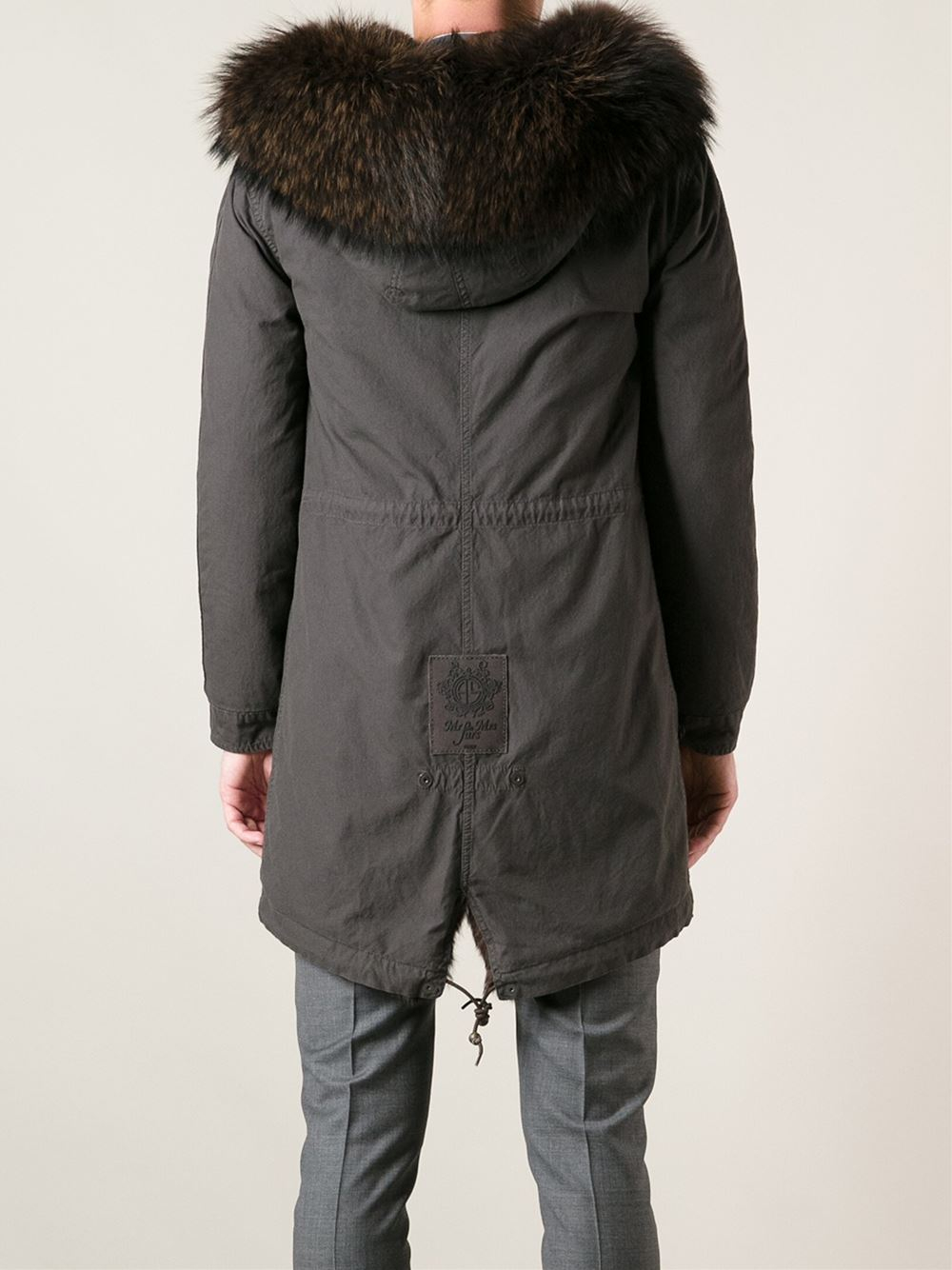 Lyst - Mr & Mrs Italy Fur Collar Parka Coat in Brown for Men