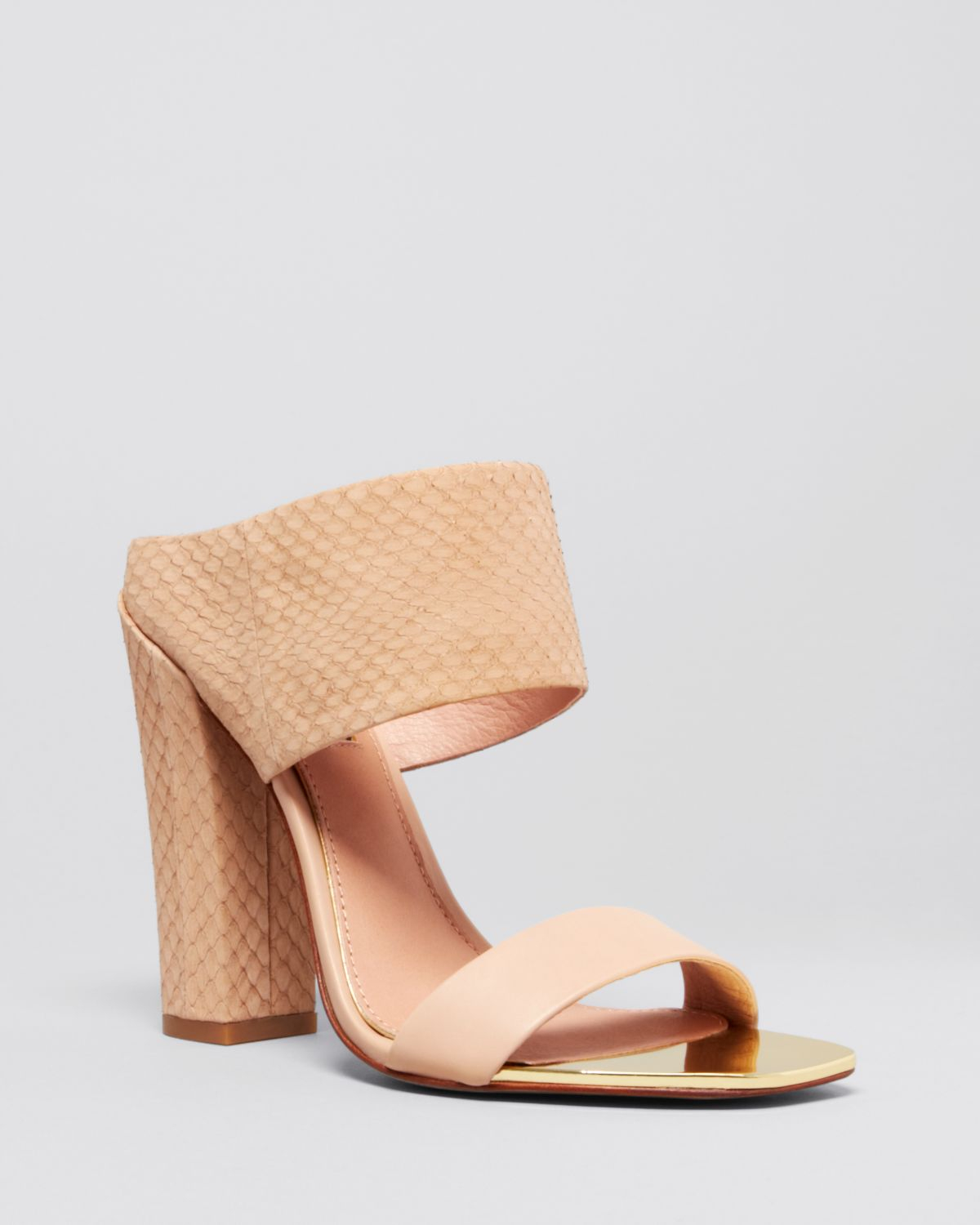 open toe slide heel