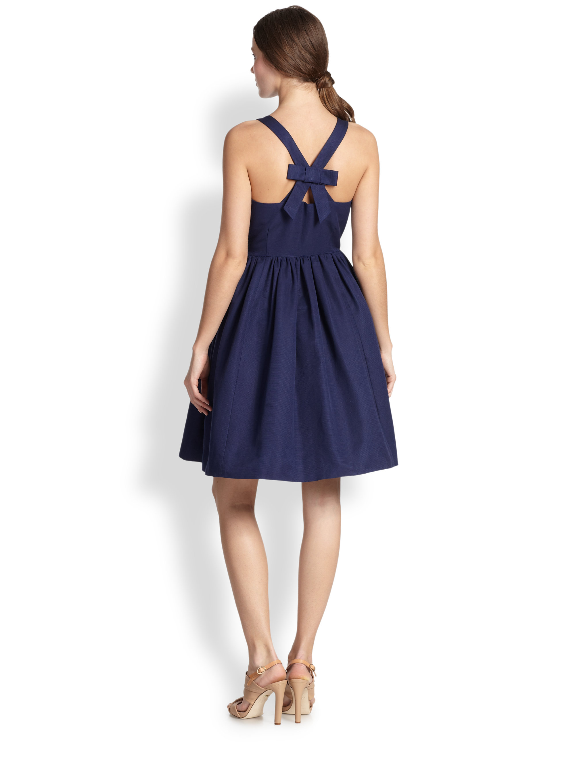 Kate Spade Cotton/Silk Tanner Dress in French Navy (Blue) Lyst