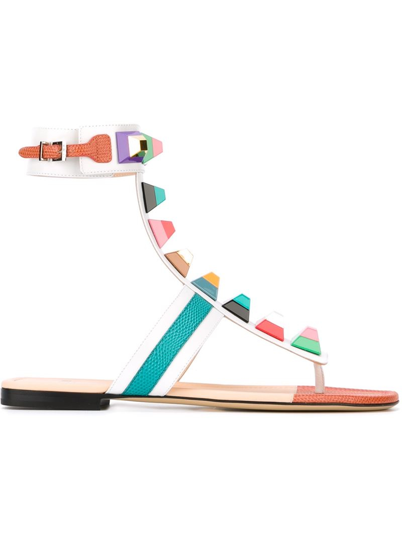 fendi studded sandals