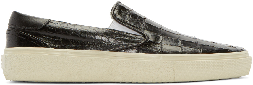 crocodile slip ons
