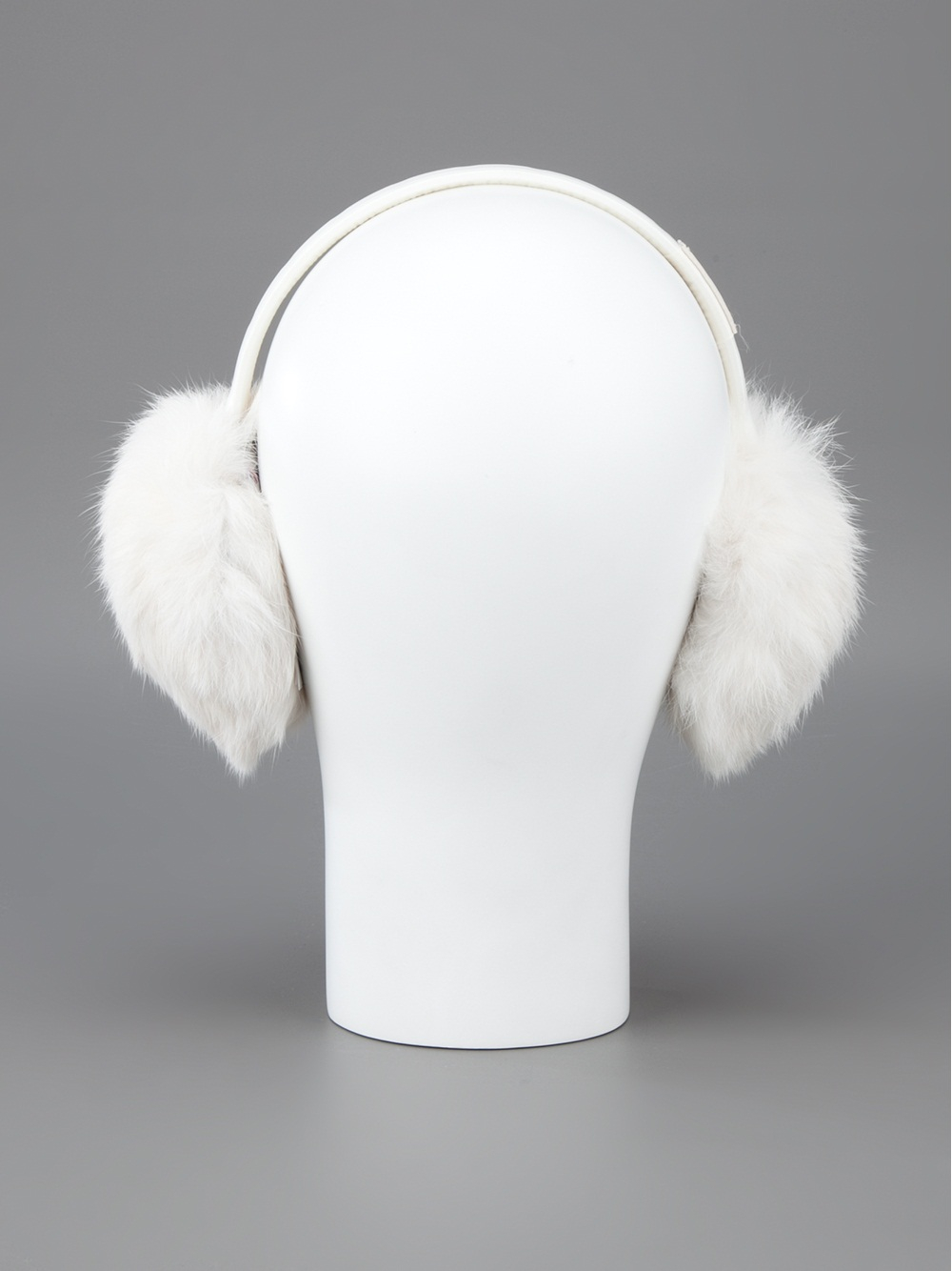 Moncler Rabbit Fur Ear Muffs in White Lyst