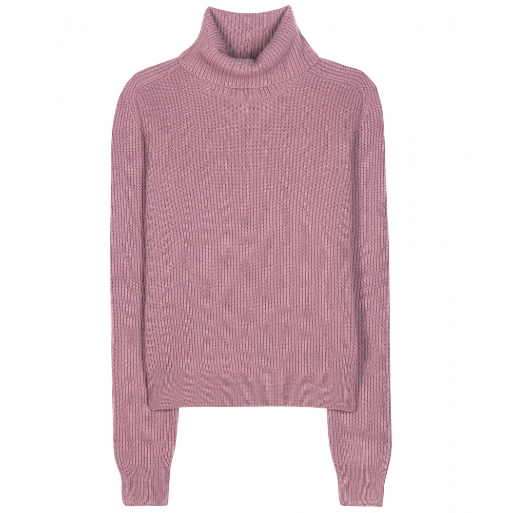Bottega Veneta Cashmere Turtleneck Sweater in Pink - Lyst