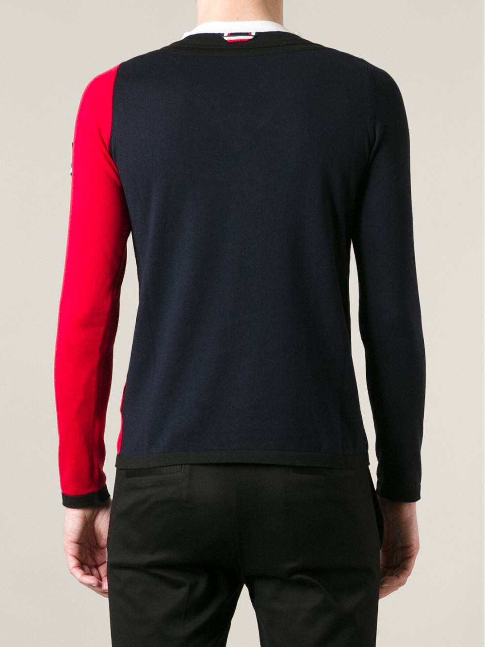 Lyst - Moncler Gamme Bleu Colour Block Jumper in Blue for Men