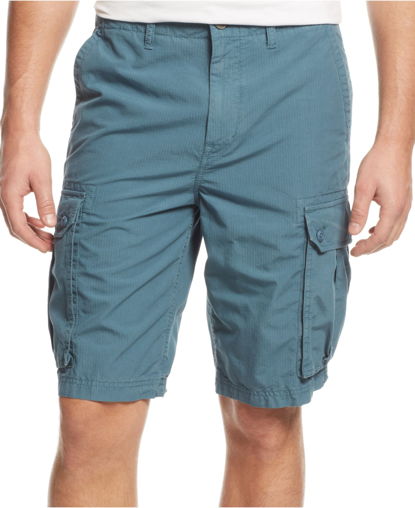 Calvin Klein Denim Ripstop Cargo Shorts in Blue for Men Lyst