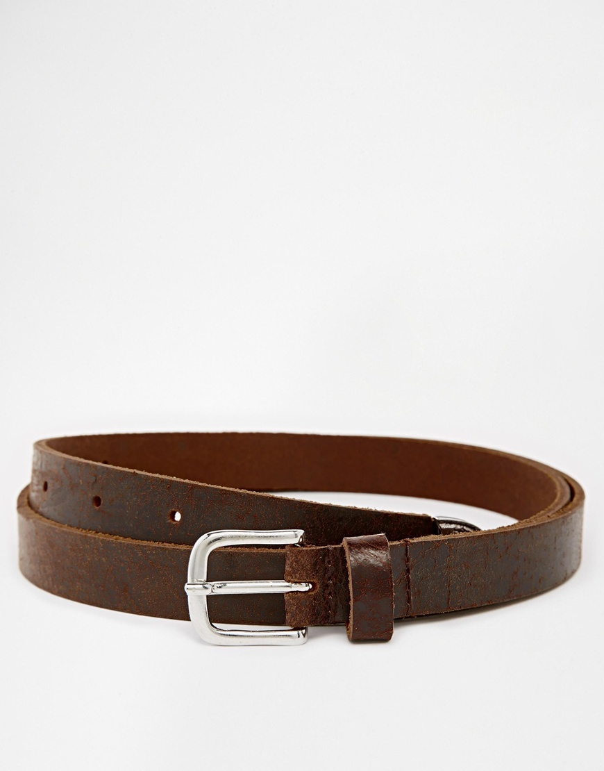 mens thin brown belt