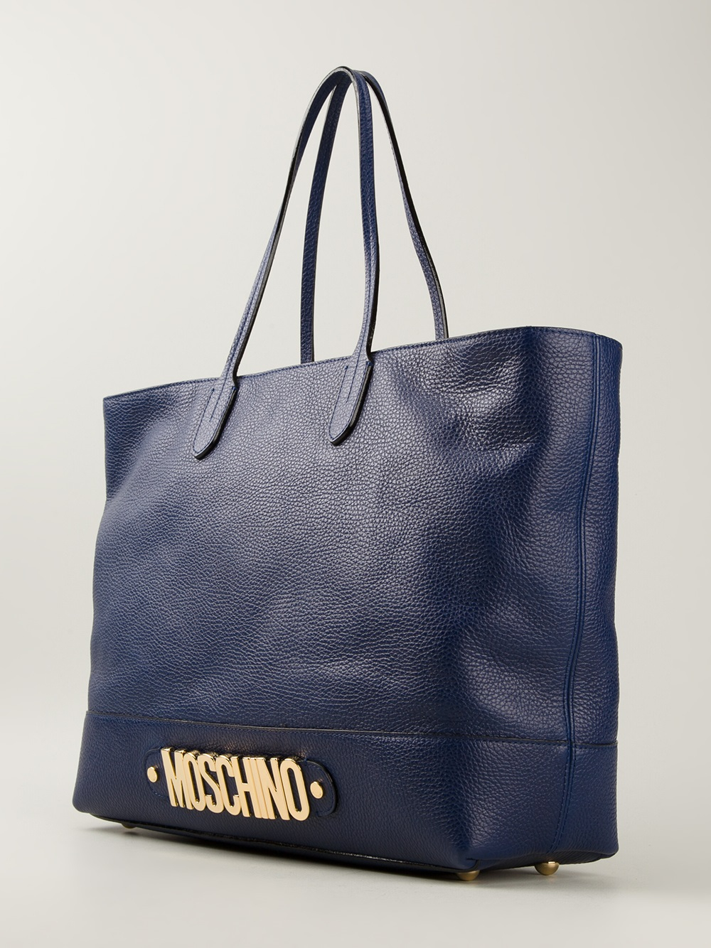 Moschino Large Tote Bag in Blue - Lyst