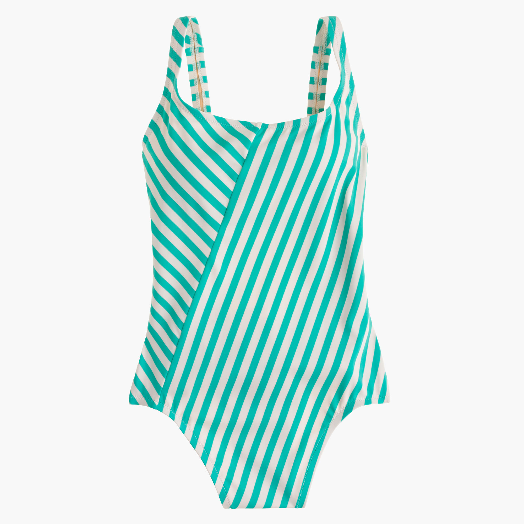 J.crew Long Torso Scoopback Onepiece Swimsuit In Classic Stripe in
