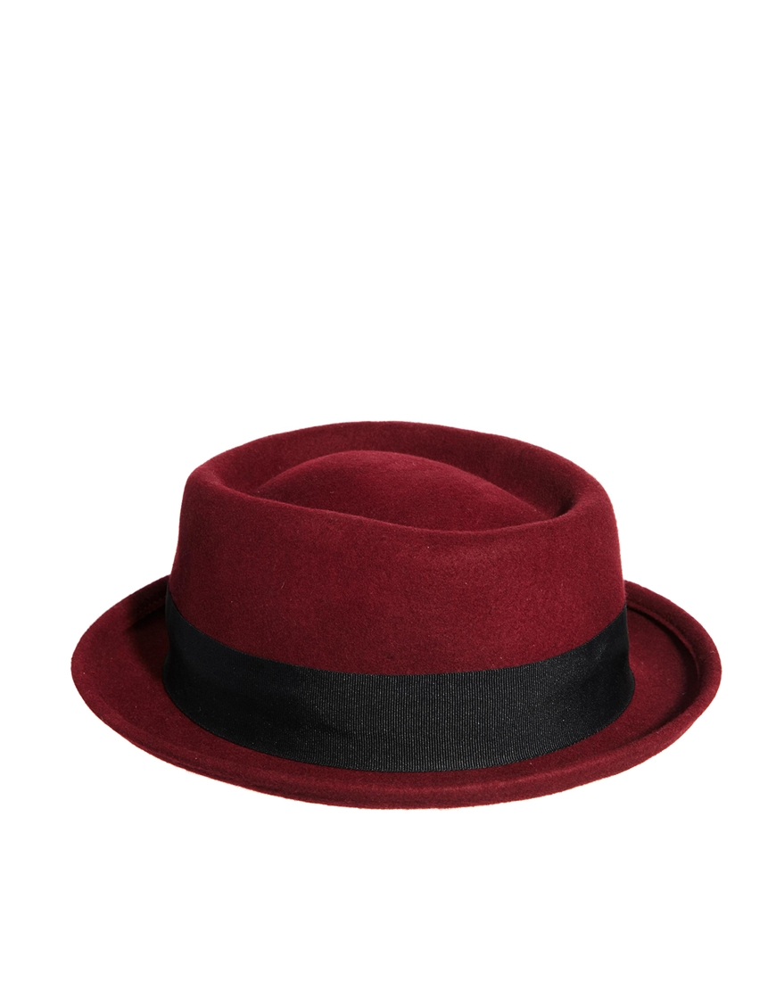 red pork pie hat