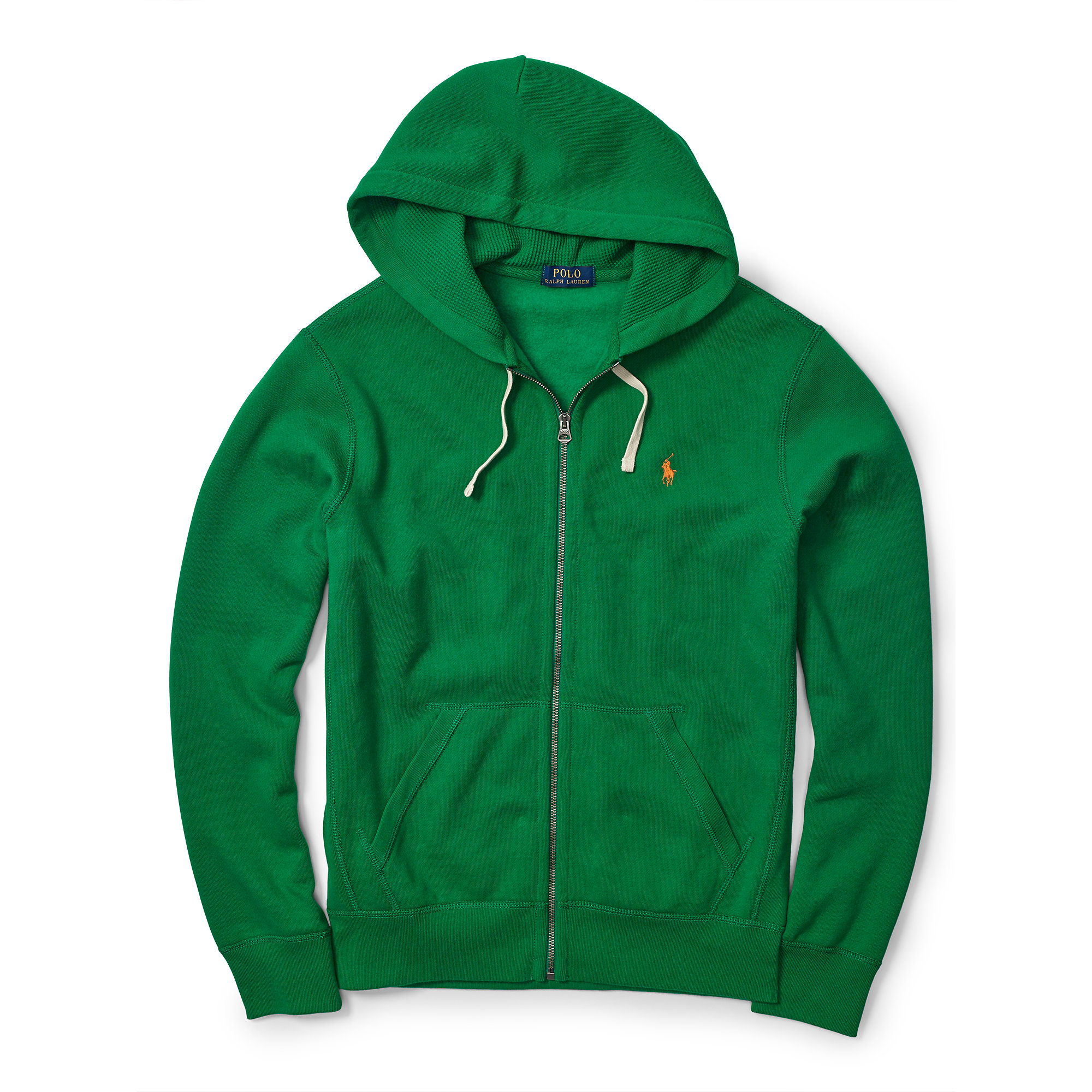 Polo Ralph Lauren Fleece Full-zip Hoodie in Green for Men - Lyst