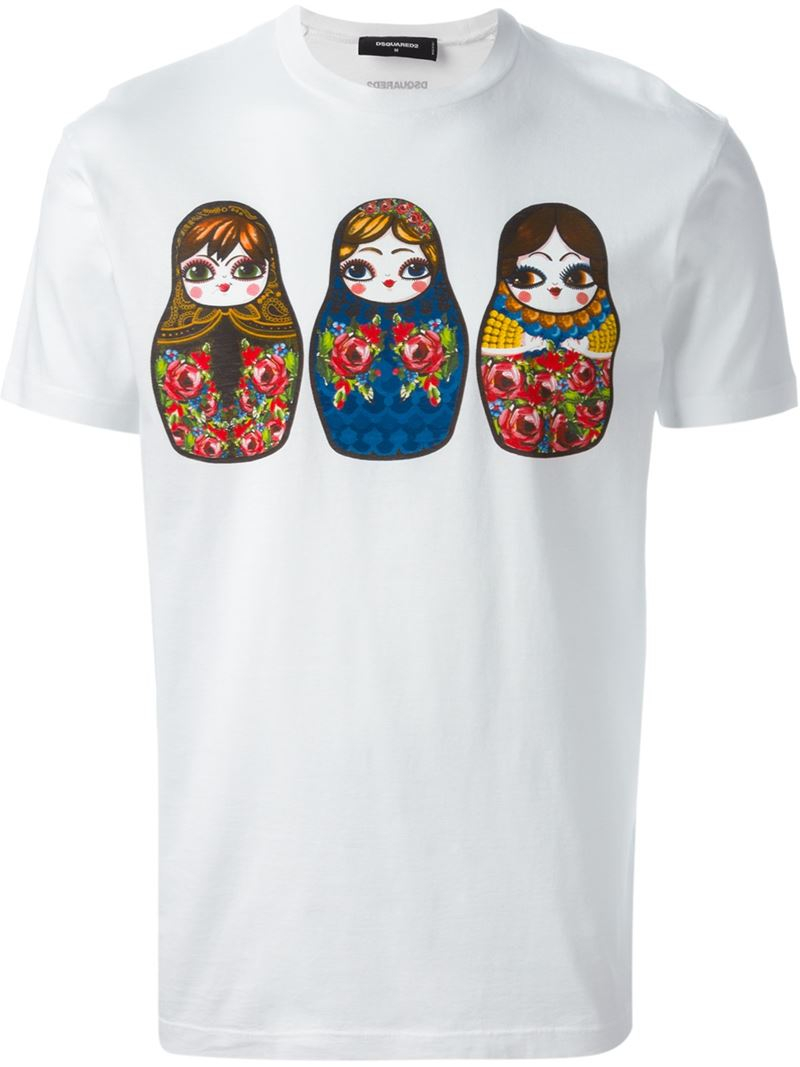 dsquared2 russian doll t shirt