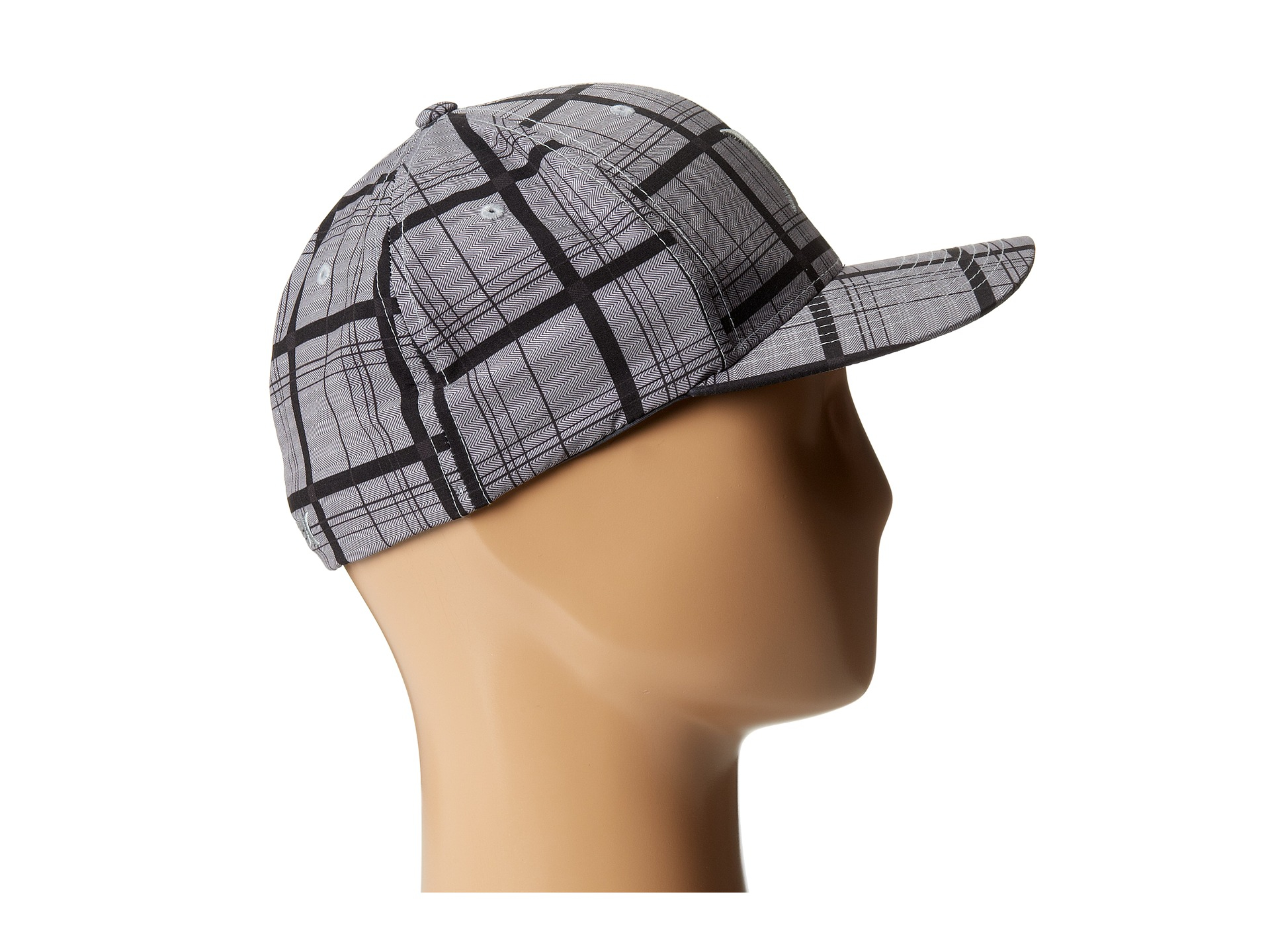 Hurley Phantom Plaid Flexfit Permacurve Hat in Gray for Men Lyst