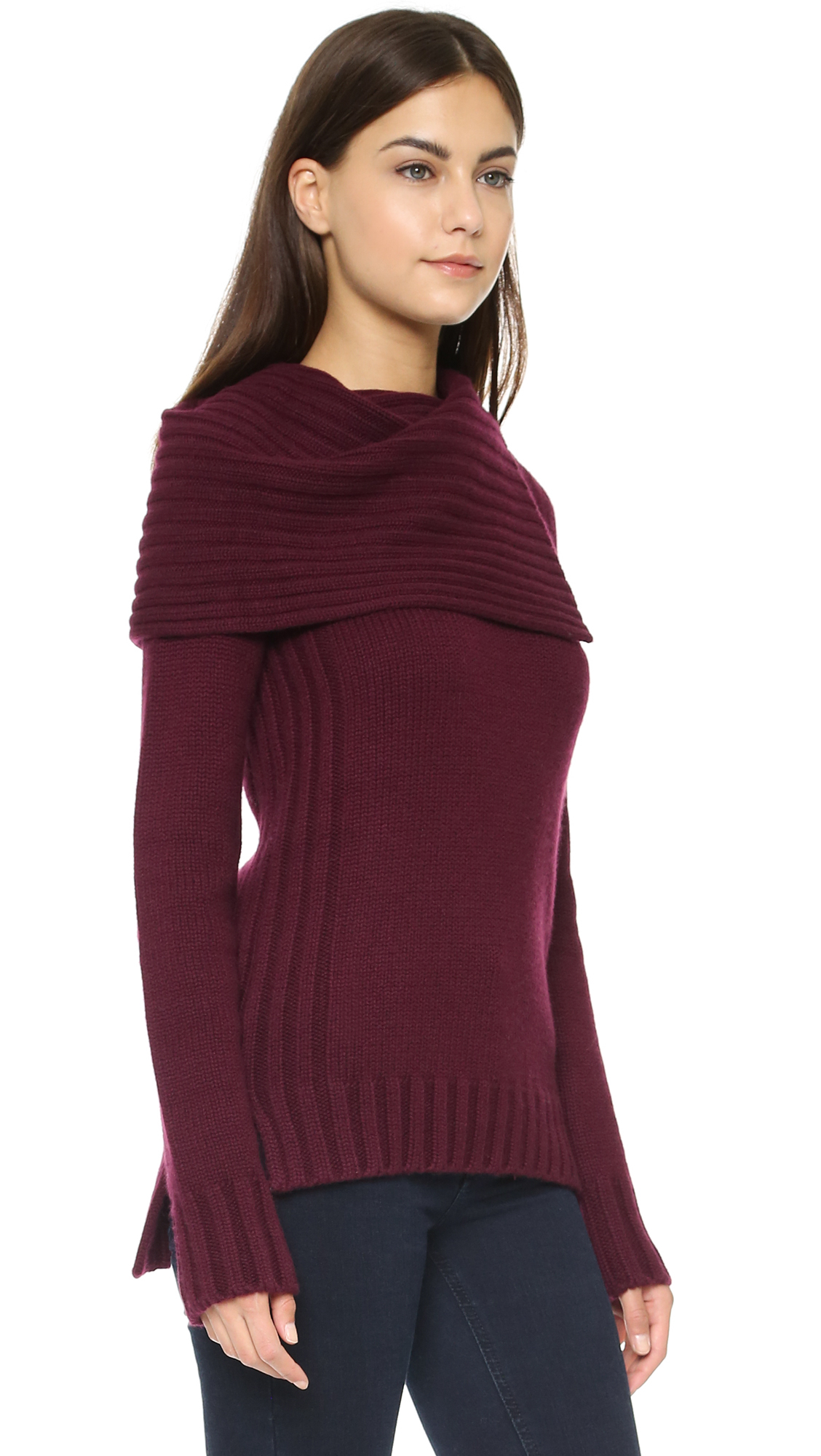 Folded collar sweater Clearance