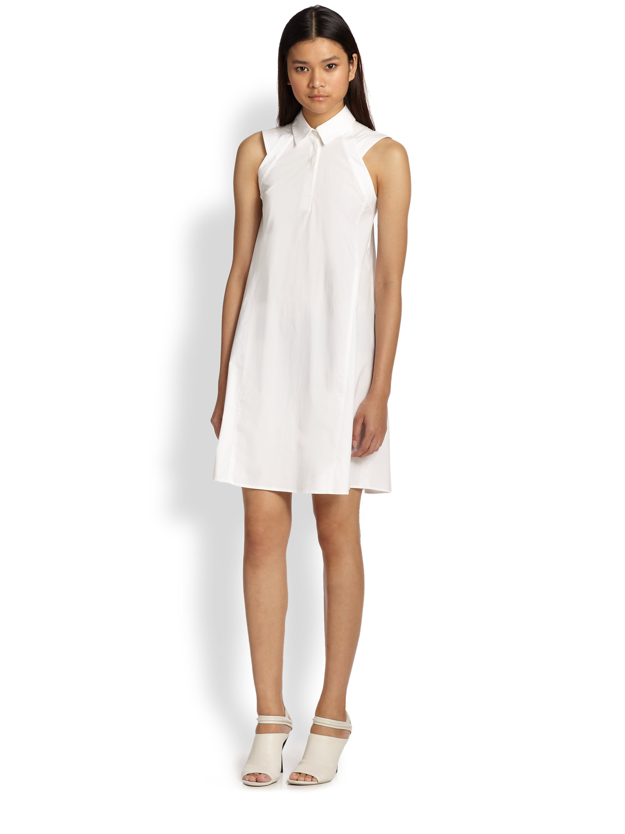 Lyst 3 1 Phillip Lim Trapeze Shirt Dress In White Gallery