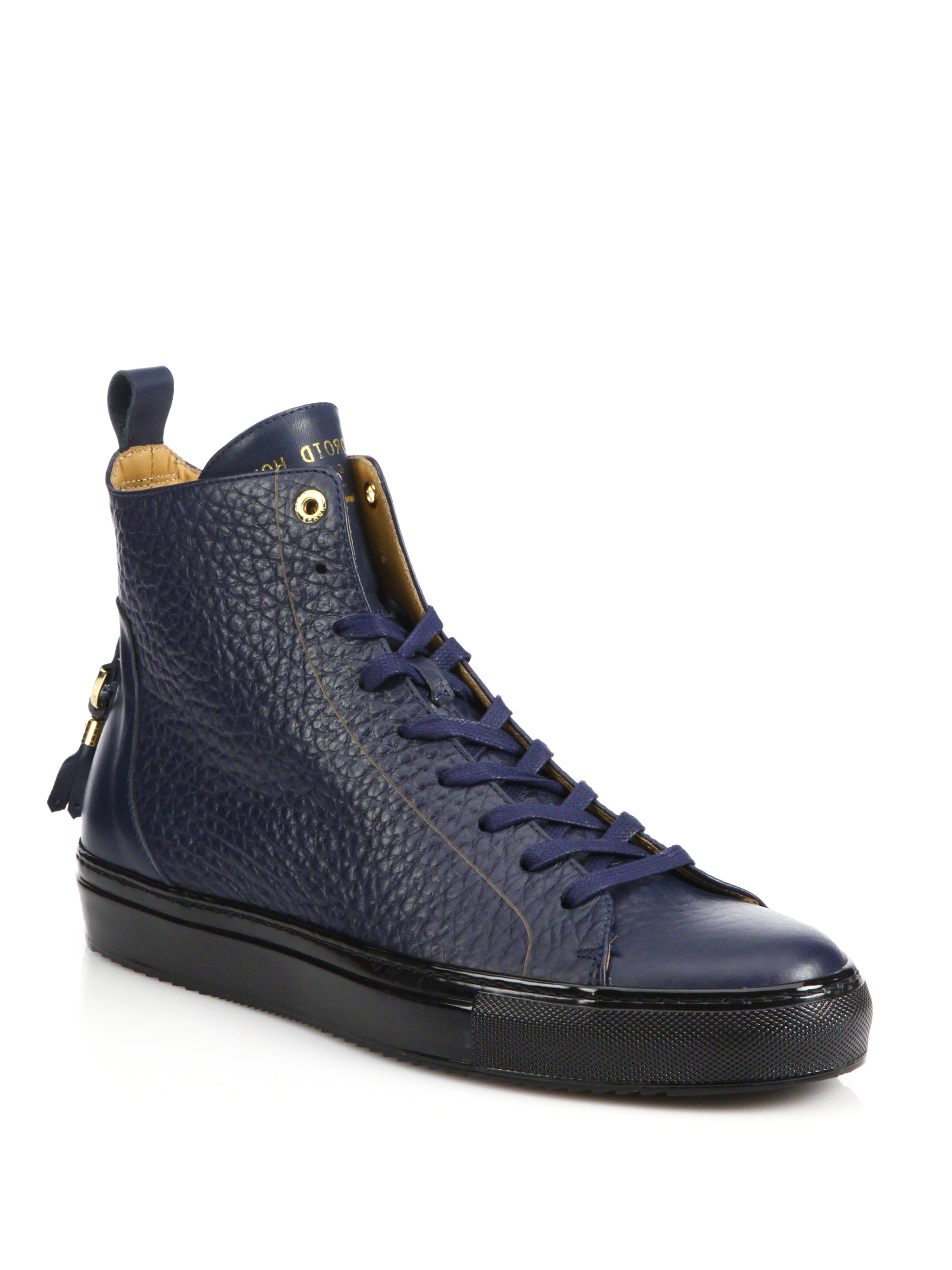 Android Homme Alfa High-top Leather Sneakers in Blue for Men (navy) | Lyst