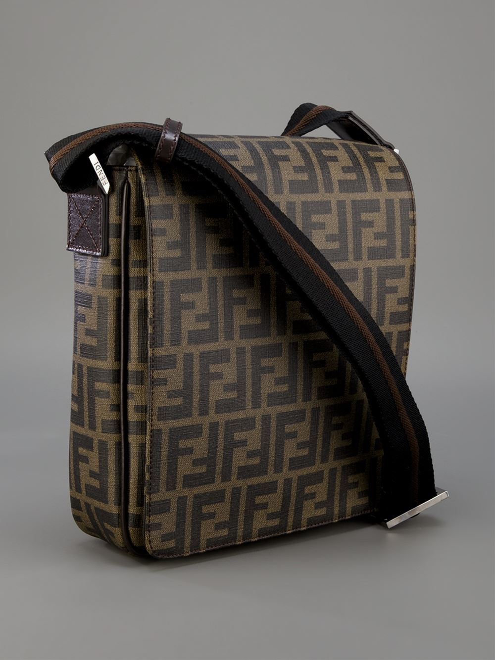 Lyst Fendi Logo Messenger Bag In Brown For Men Gallery