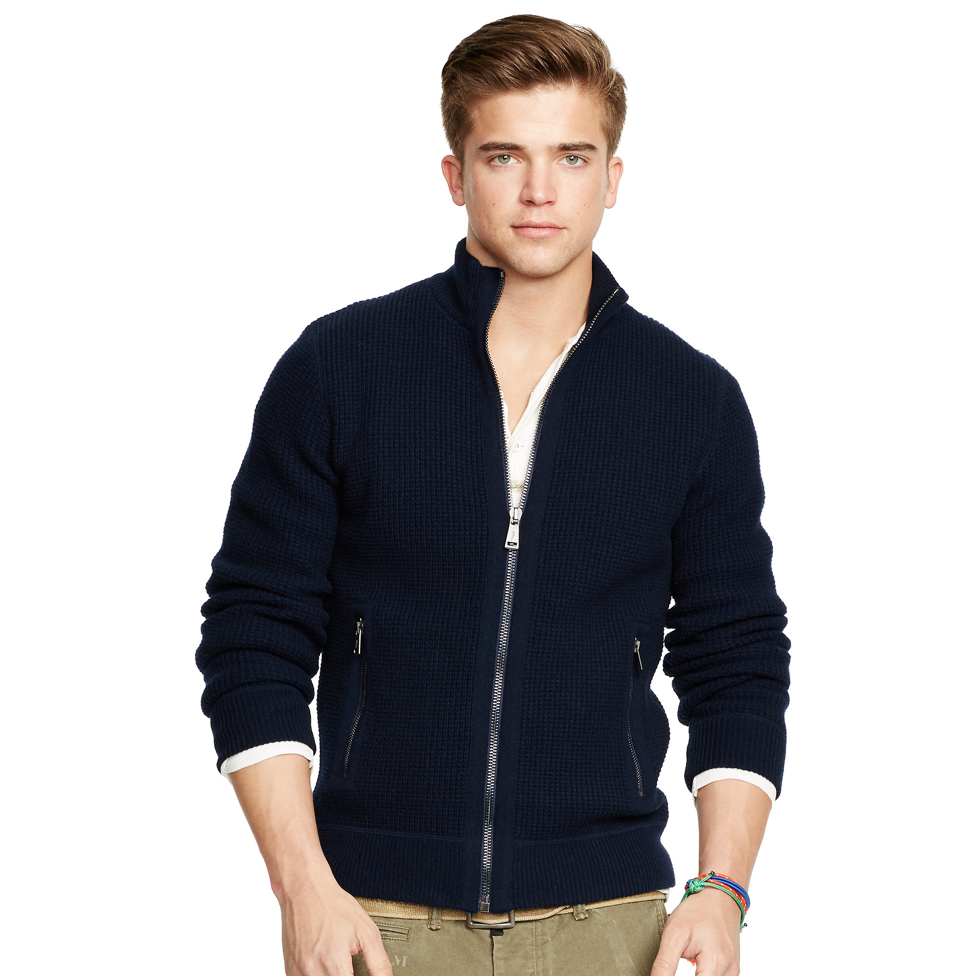 polo ralph lauren full zip sweater