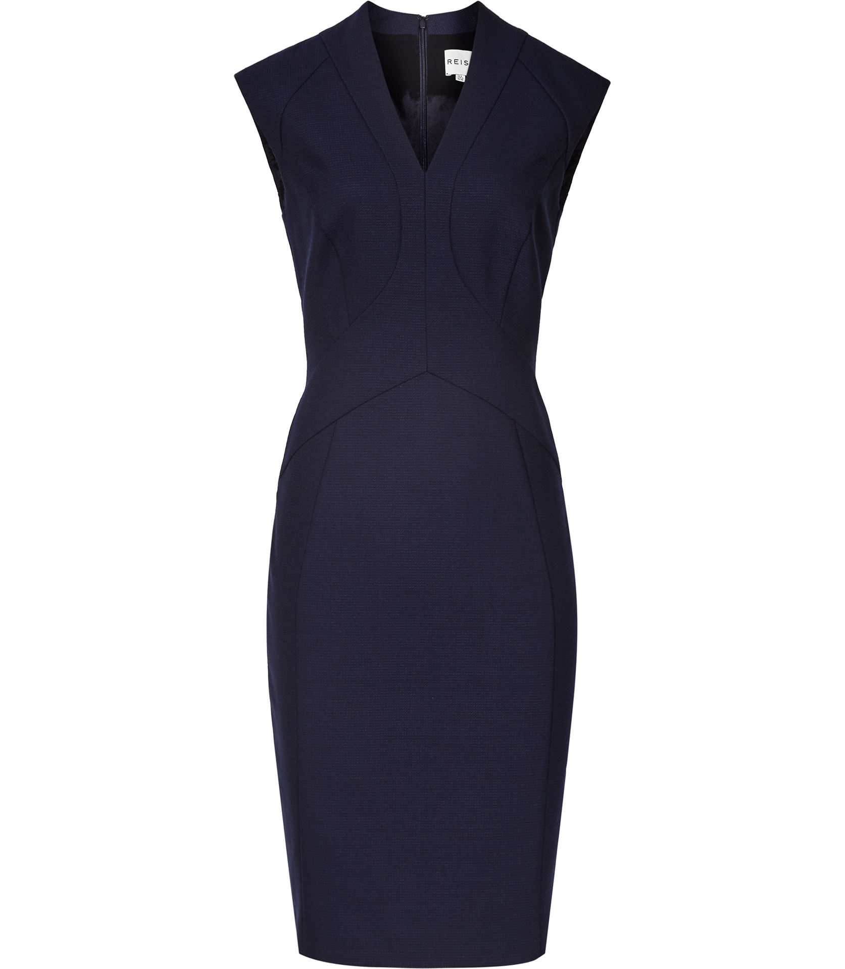 navy blue tailored dress