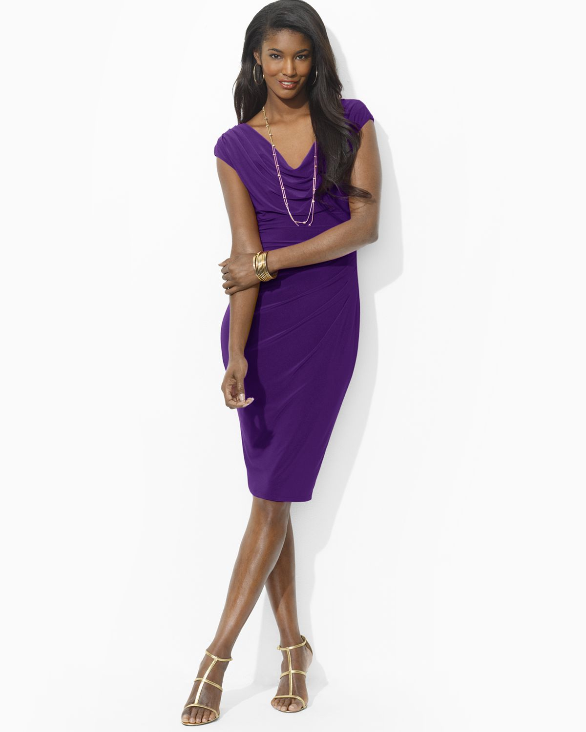 ralph lauren purple dress
