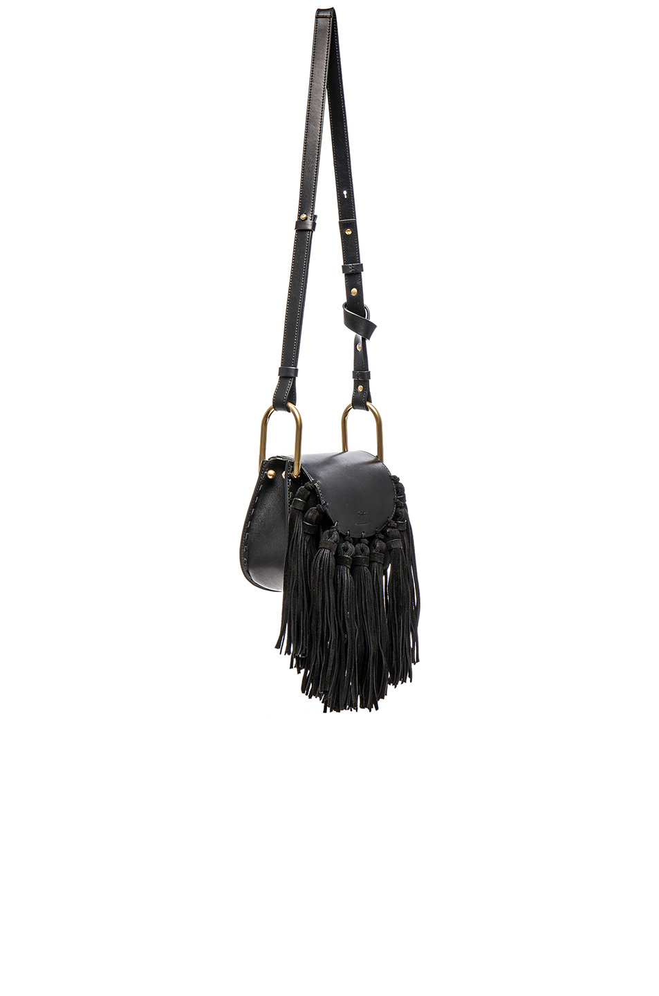 Chlo Hudson Mini Braided Leather And Suede Bag in Black | Lyst