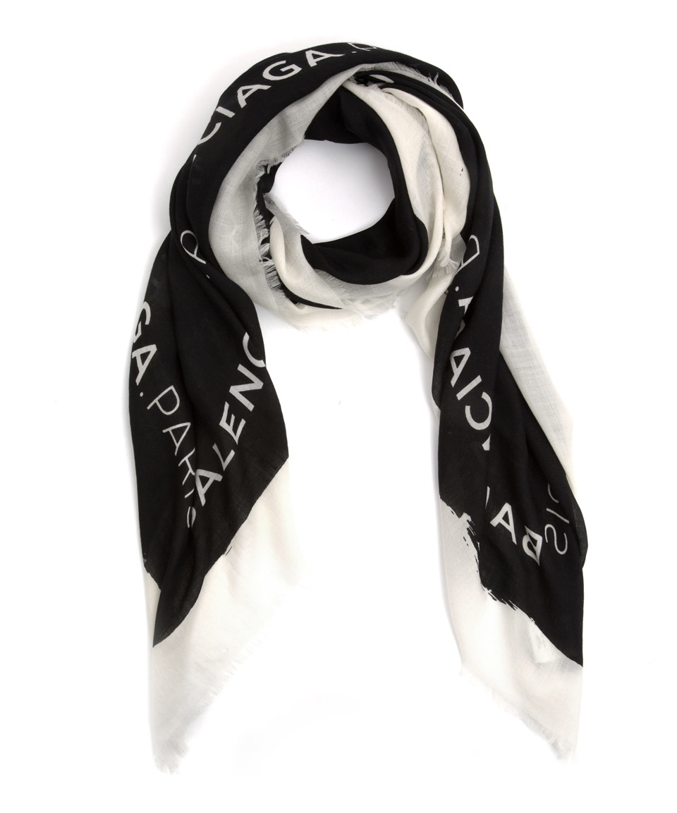 Black printed scarf Clearance