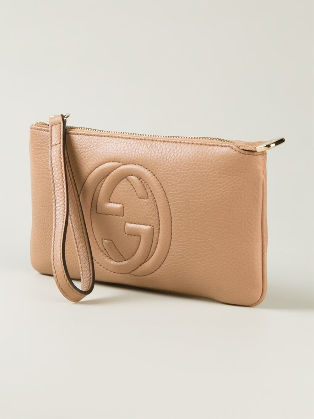 Gucci Small 'soho' Clutch in Natural | Lyst