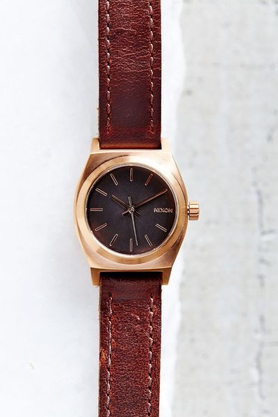 Nixon Small Rosegold Time Teller Watch in Pink (ROSE)