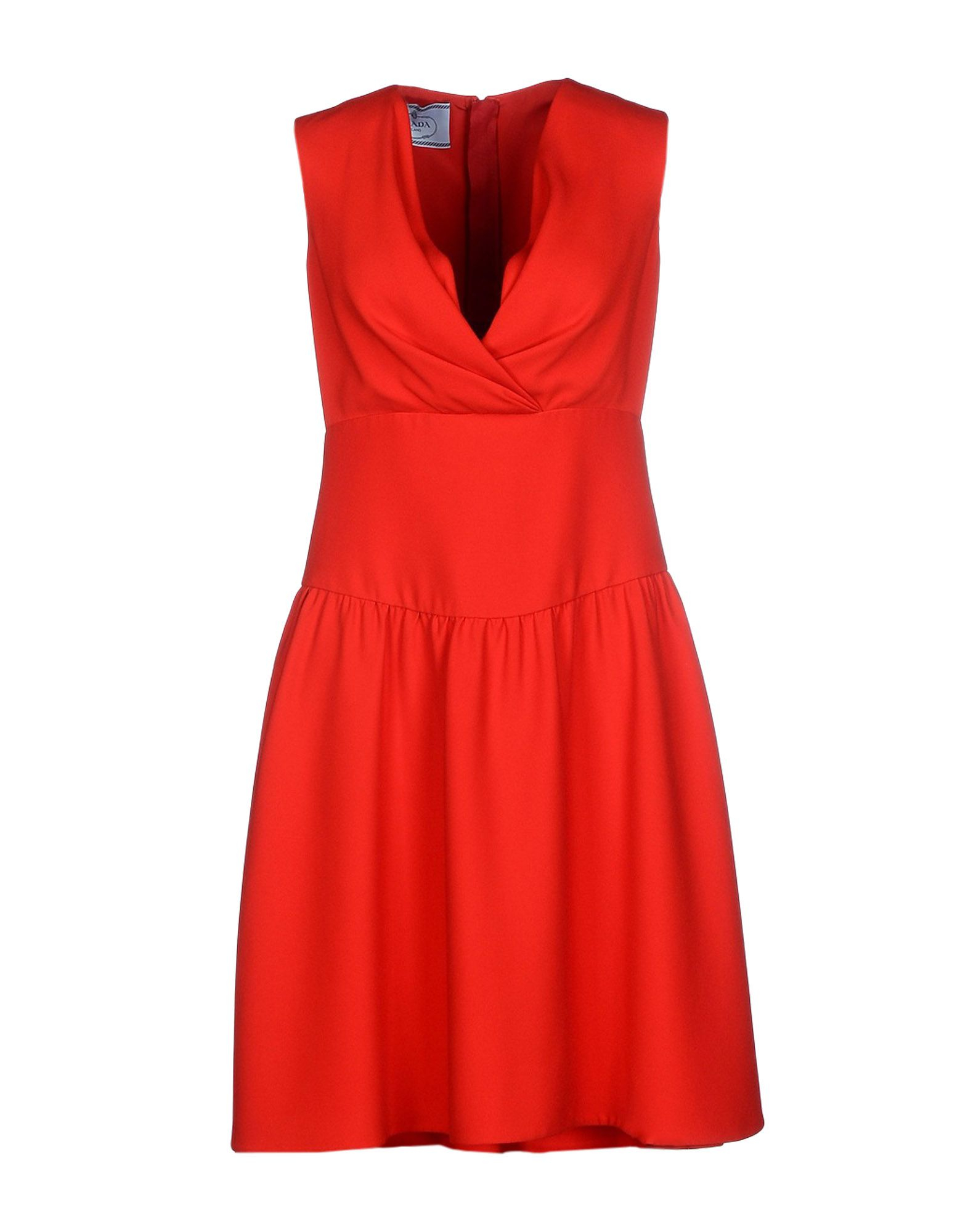 Prada Short Dress in Red | Lyst