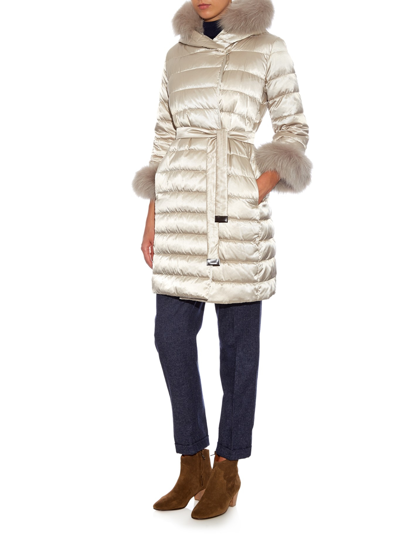 Max Mara Cube Novef Reversible Coat in Cream (Natural) - Lyst