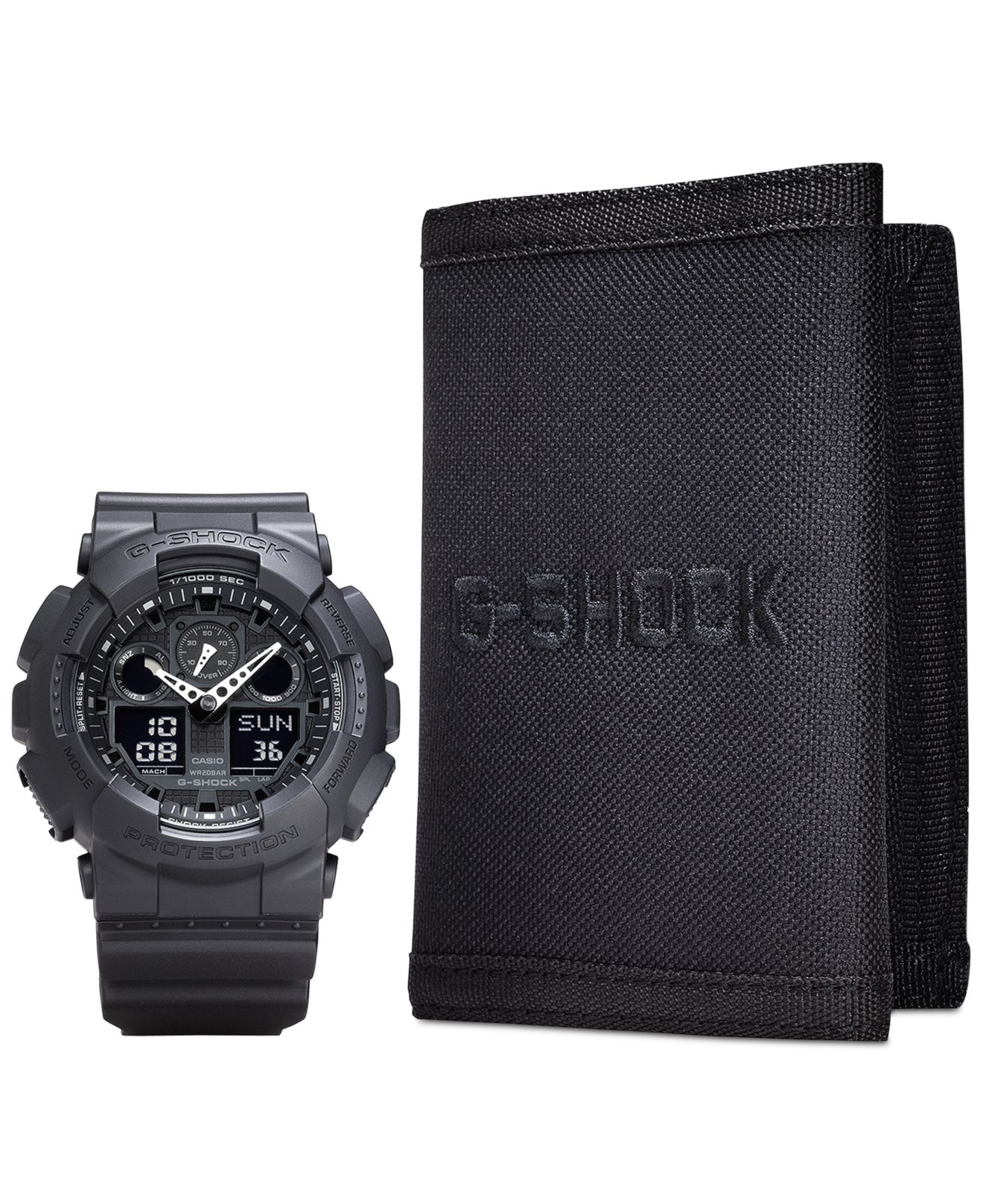 G-Shock Synthetic Men's Analog Digital Black Resin Strap Watch And Wallet  Gift Set 55x51mm Ga100-1a1bob for Men - Lyst