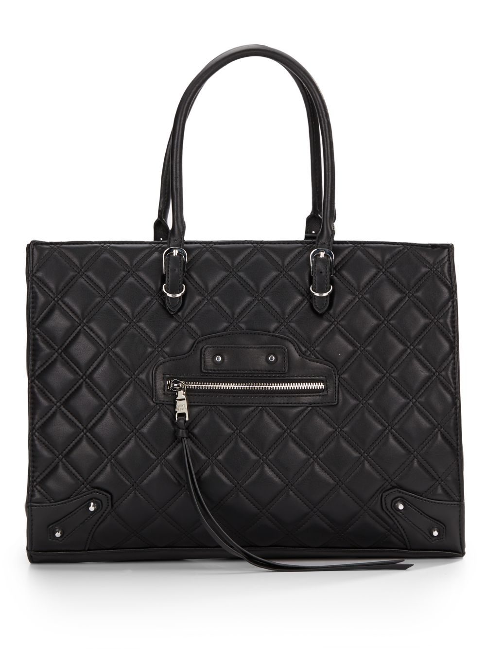 Steve Madden Zinnia Quilted Tote Bag in Black - Lyst