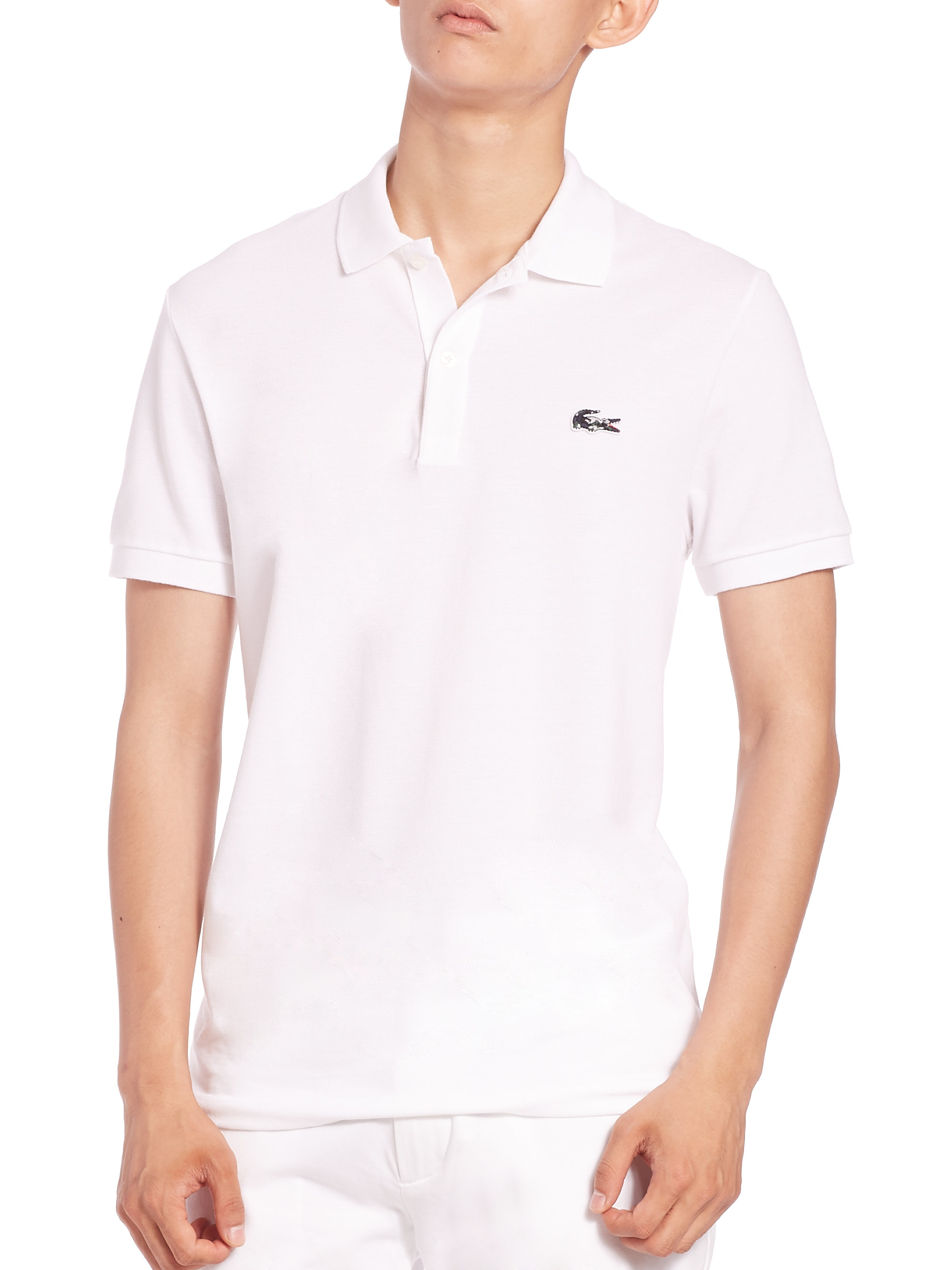 lacoste sport white polo