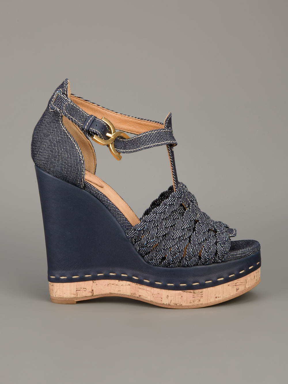 chloe denim sandals