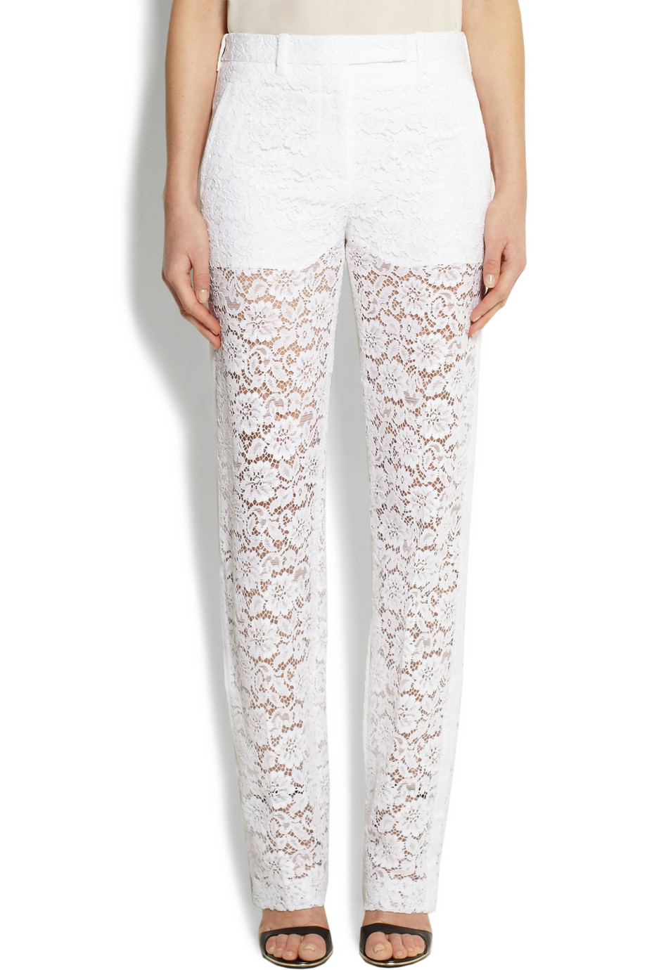 Givenchy White Lace Pants Lyst
