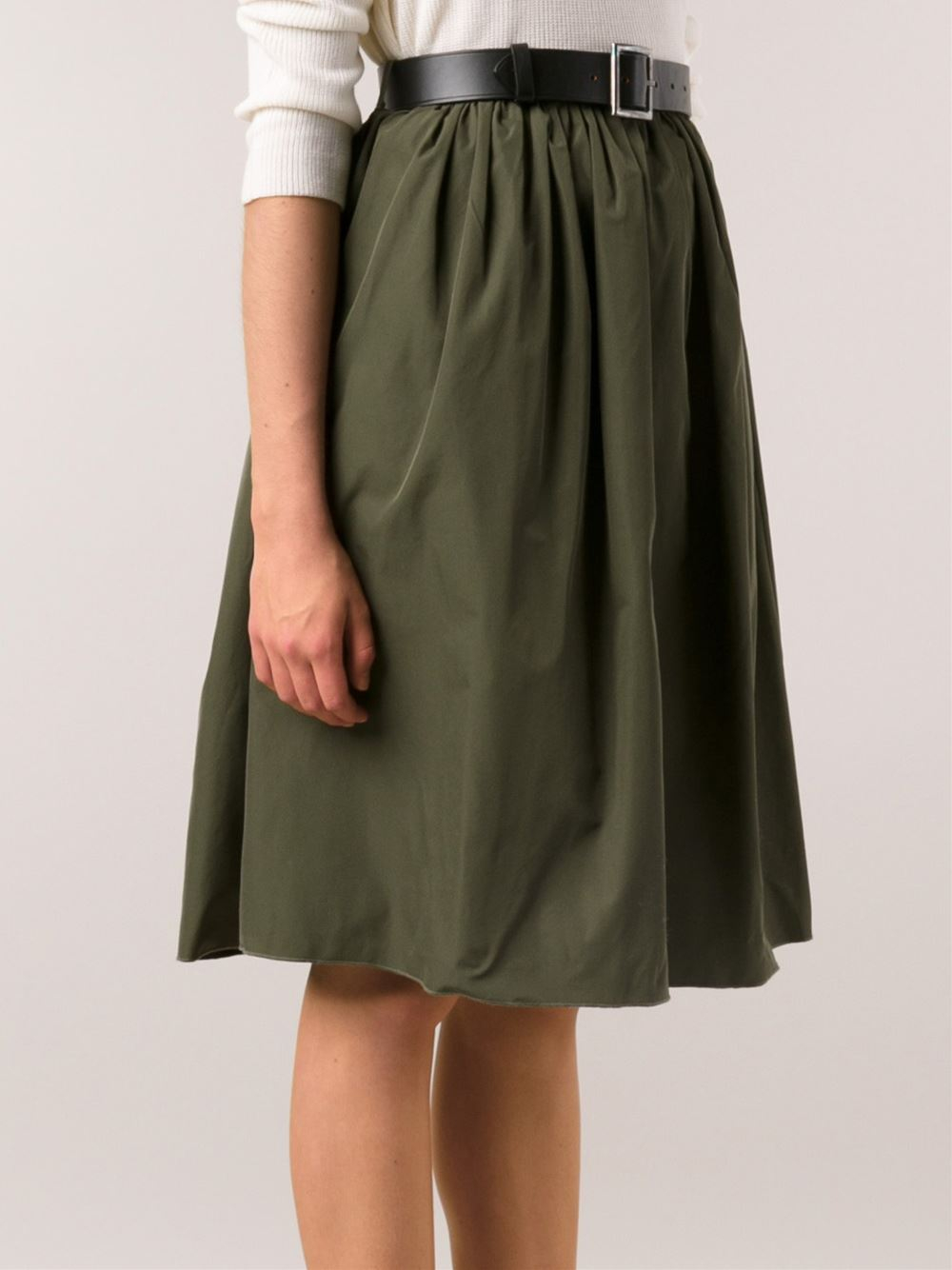 Golden Goose Deluxe Brand Pleated Skirt in Green - Lyst