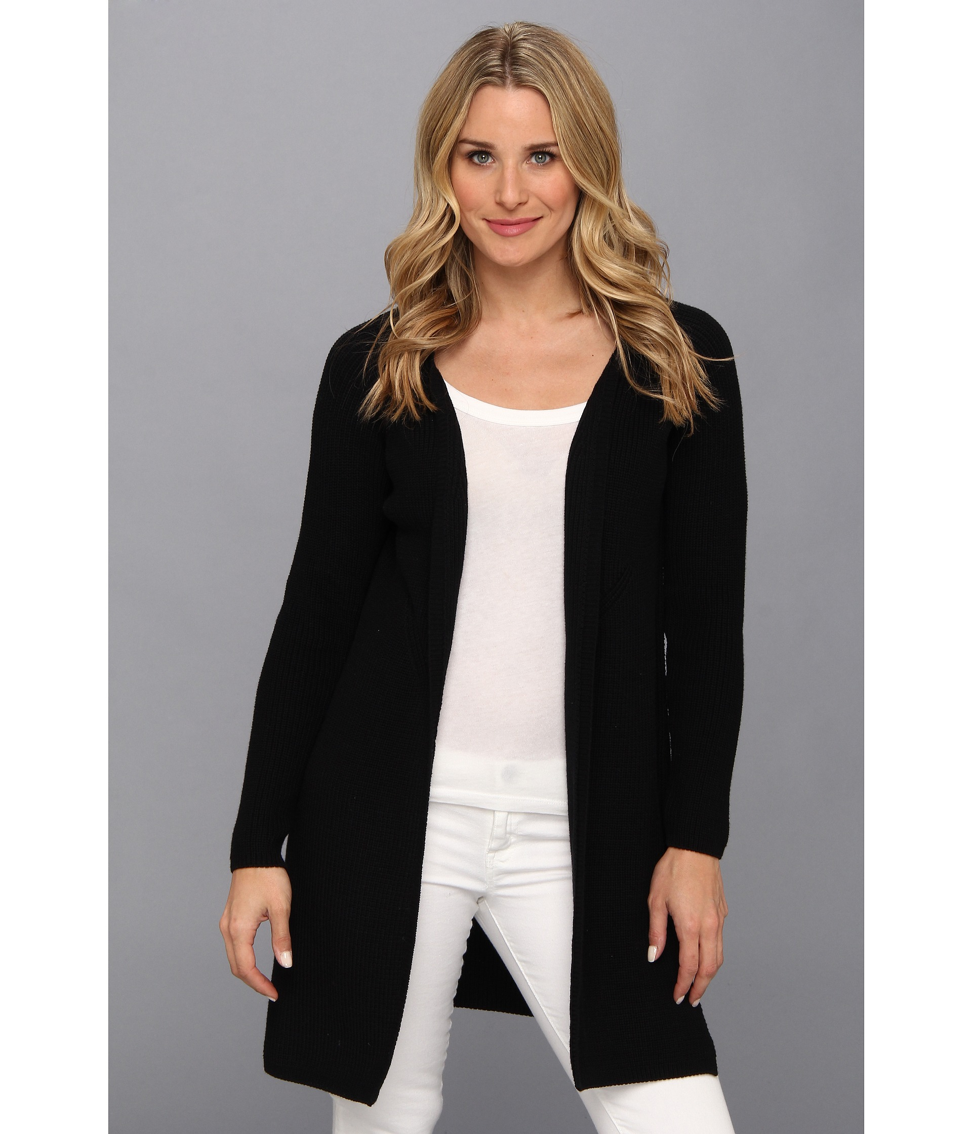 maxi black cardigan