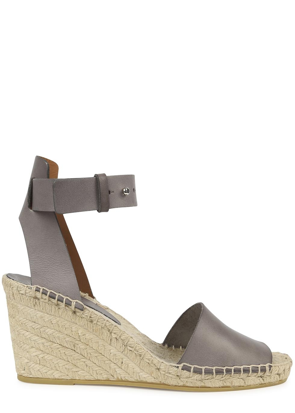 gray espadrille wedges