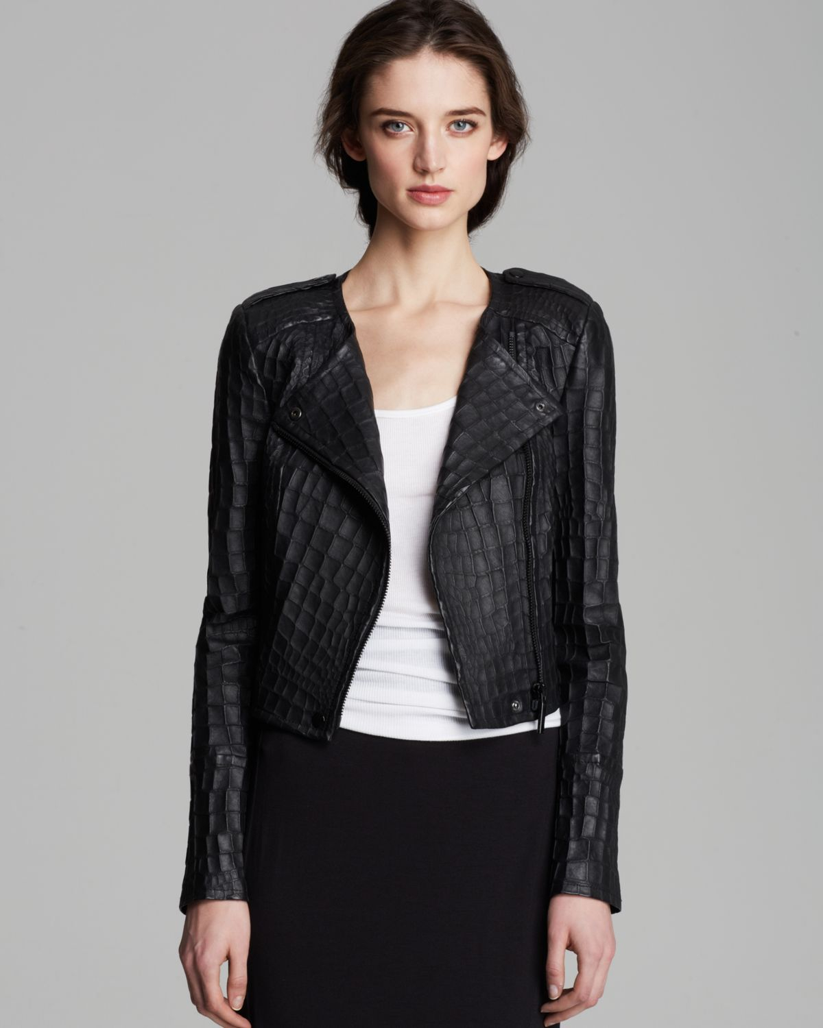 Rachel Zoe Leather Jacket in Black | Lyst