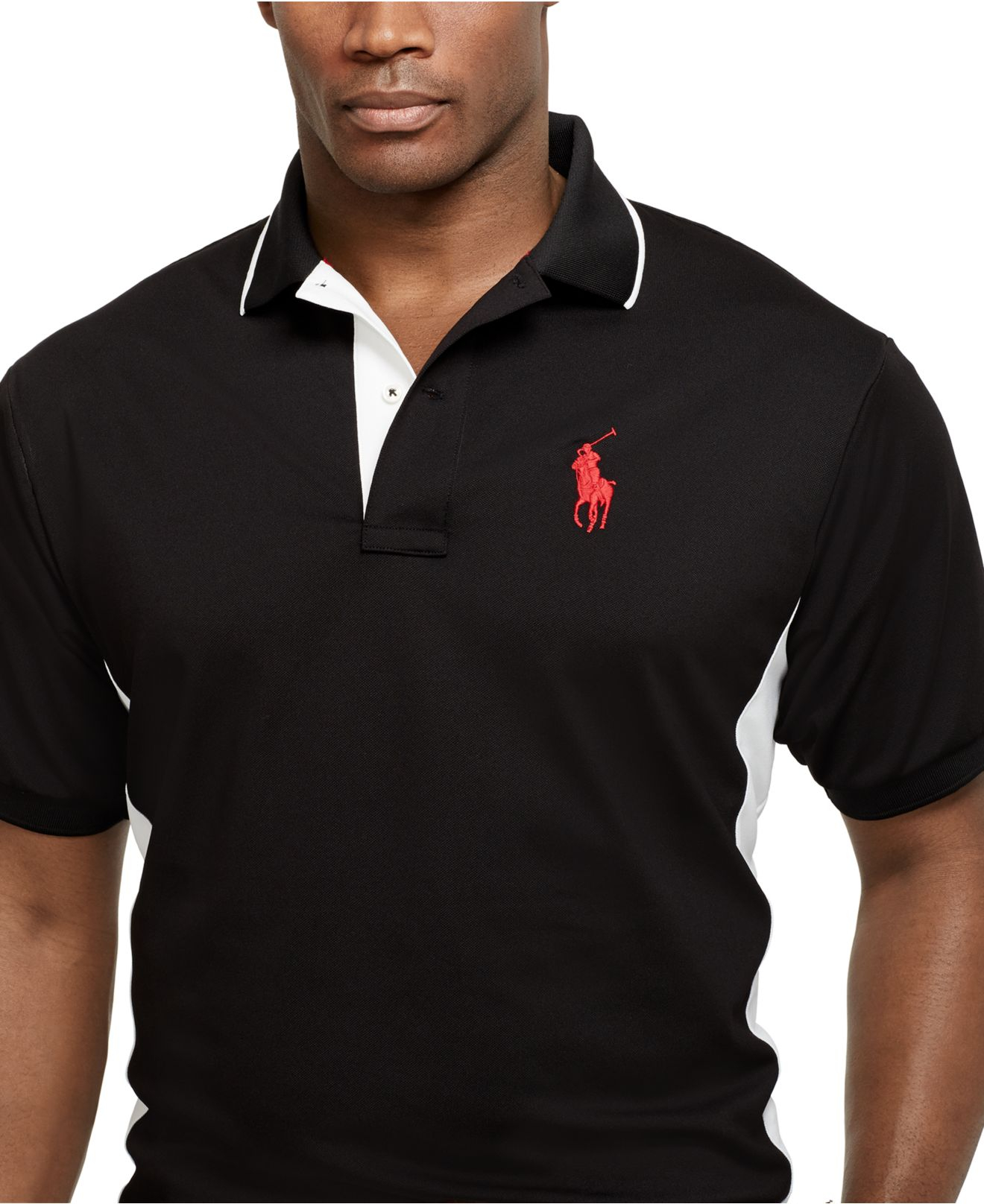 Polo Ralph Lauren Big And Tall Color-Blocked Performance Mesh Polo 