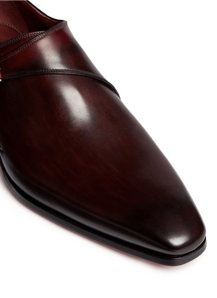 mens single monk strap shoes