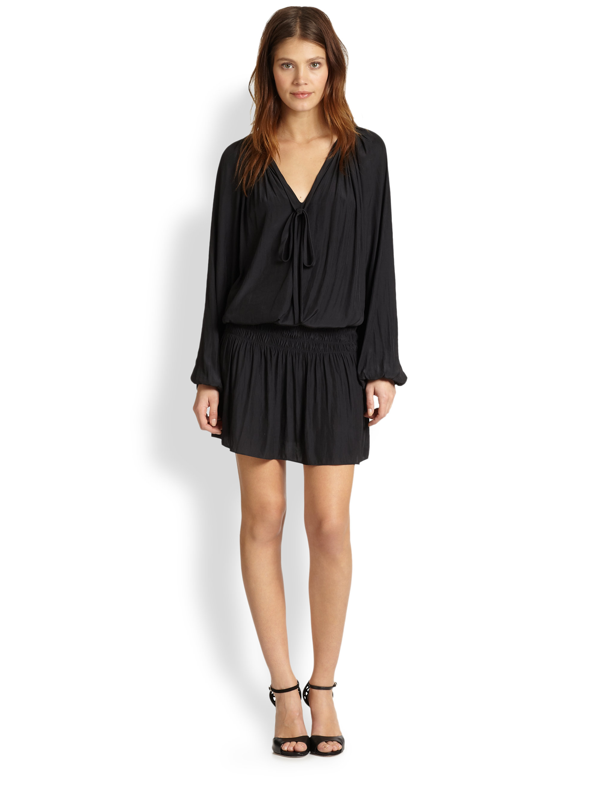 Ramy brook Paris Blouson-top Dress in Black | Lyst Ramy brook Paris Blouson-top Dress in Black | Lyst