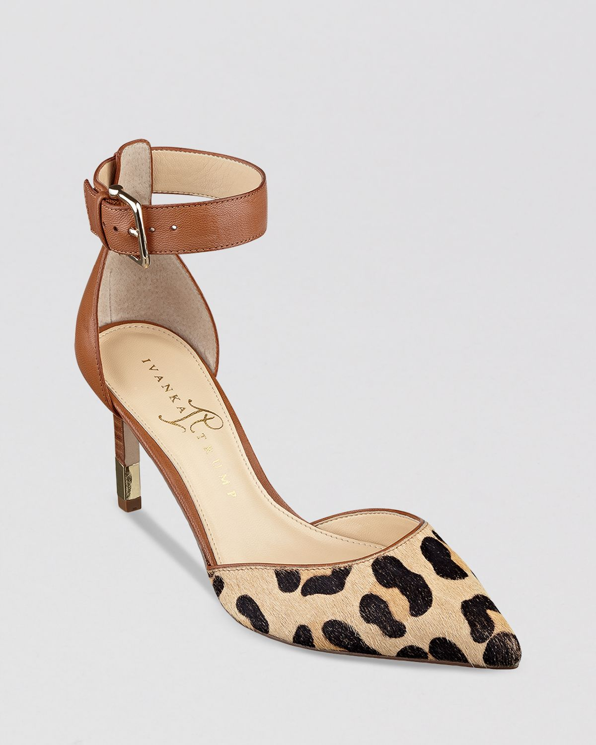 animal print ankle strap shoes