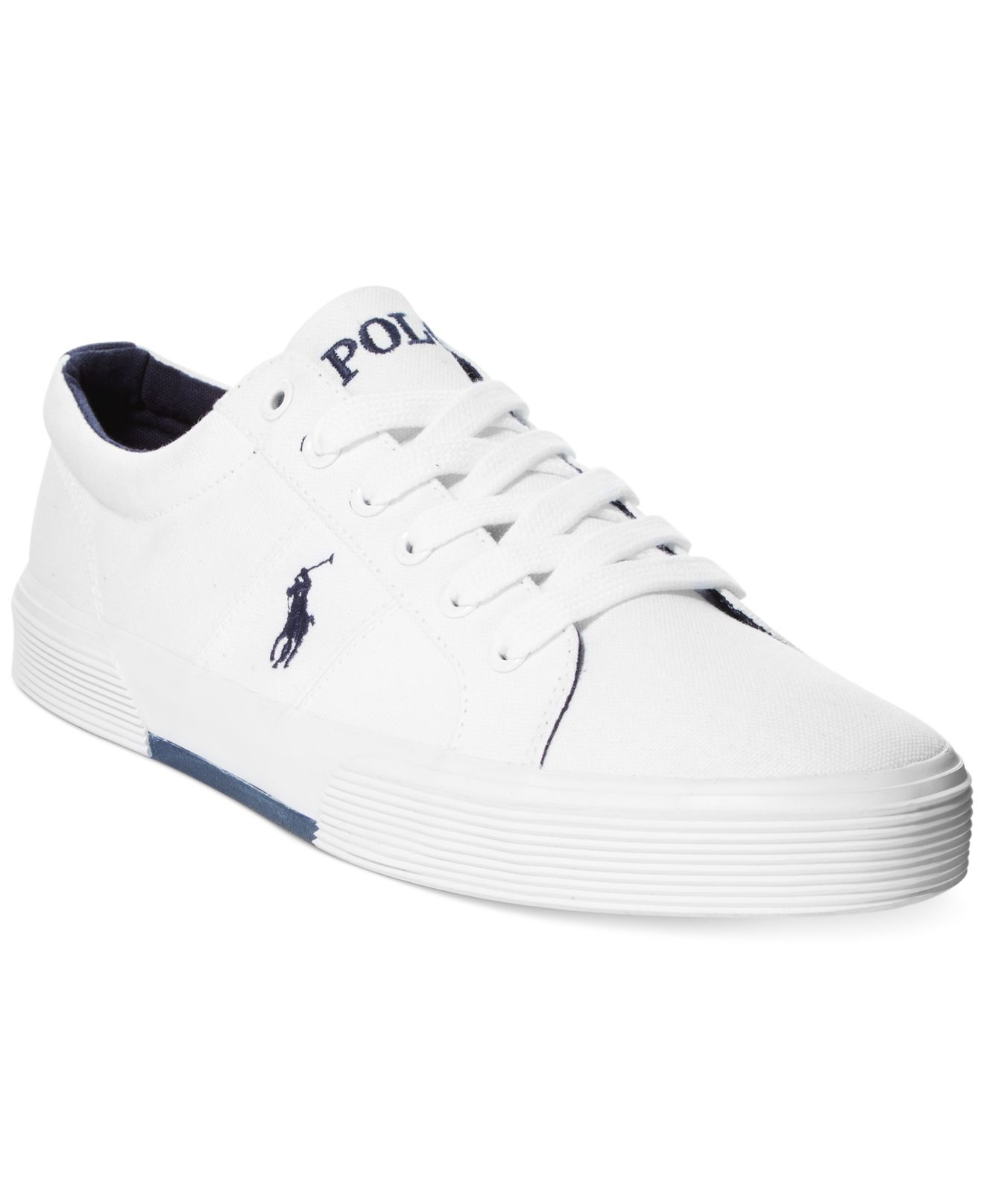 Polo Ralph Lauren Felix Canvas Sneakers in White for Men - Lyst