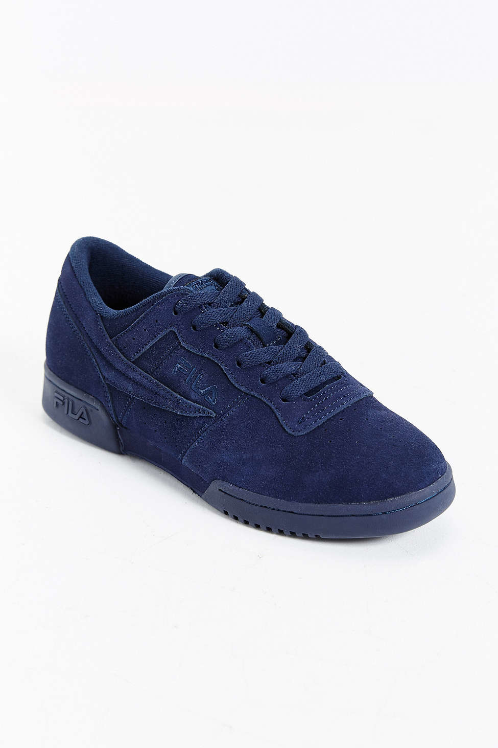 Blue suede fila shoes discount