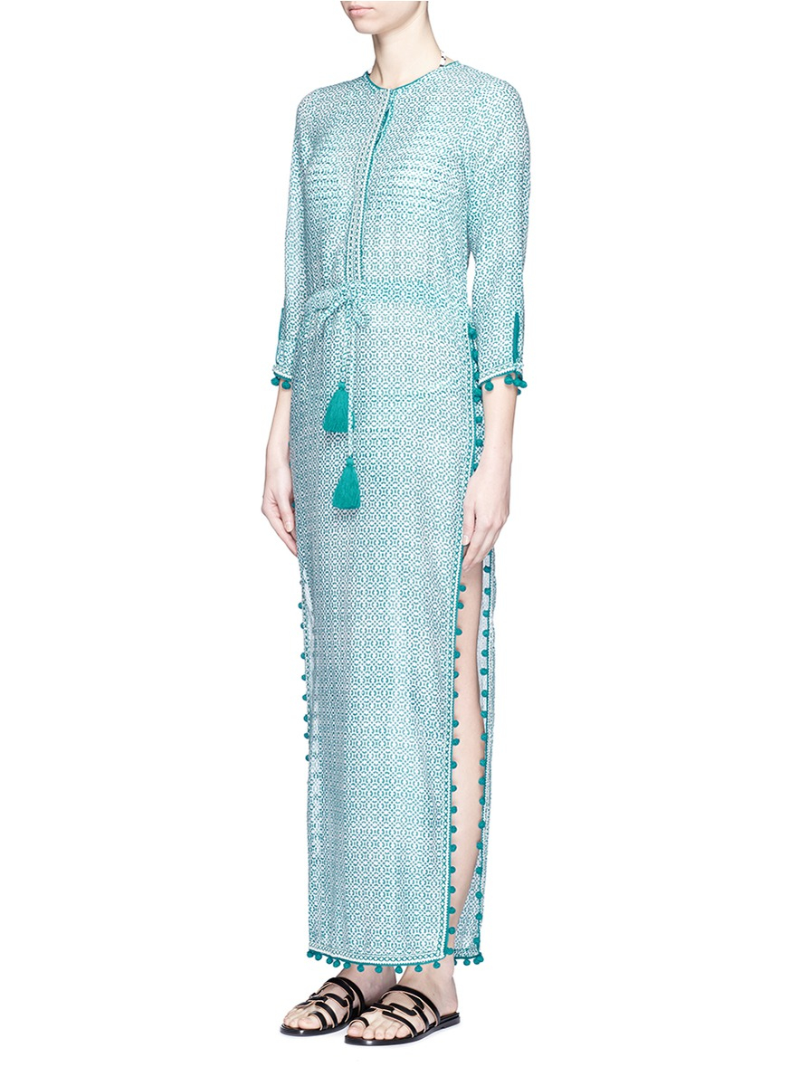 cotton silk maxi dress
