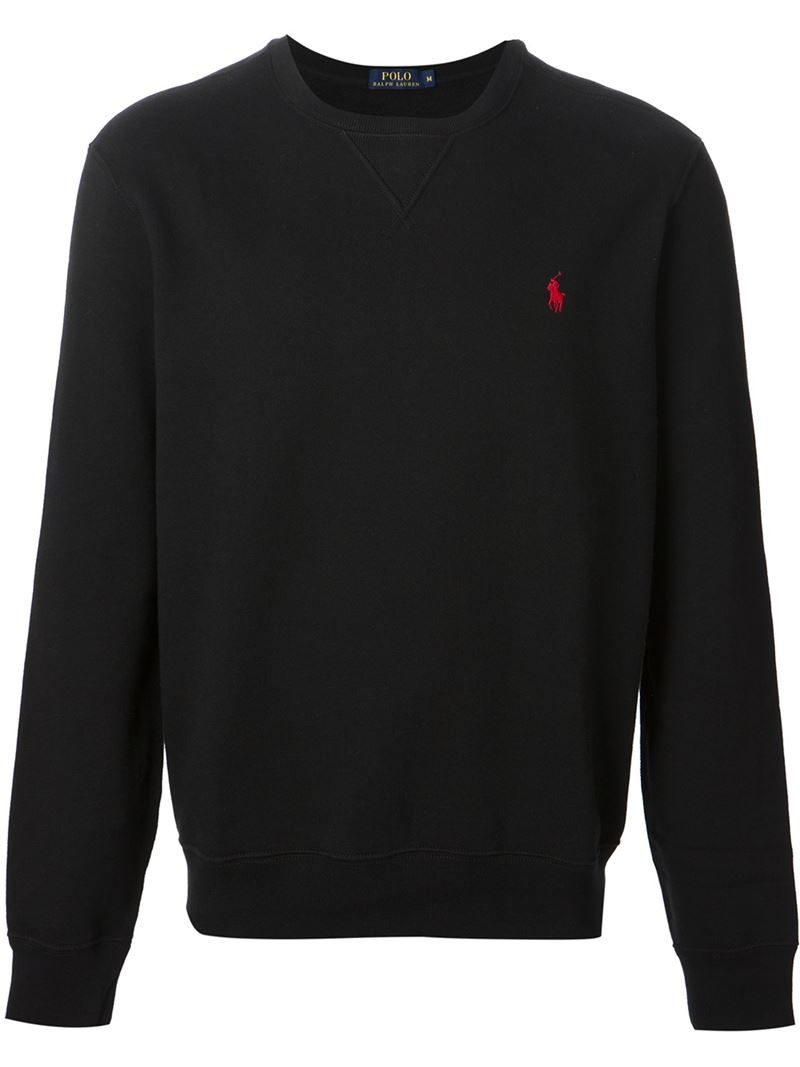 Polo Ralph Lauren Cotton Classic Sweatshirt in Black for Men - Lyst